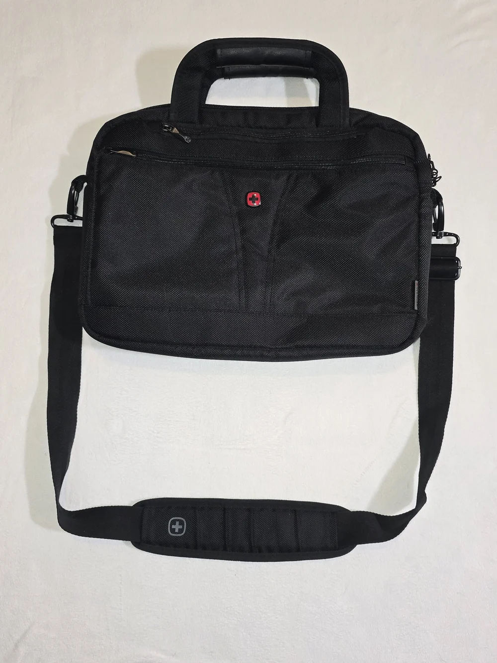 Wenger SwissGear Black Ballistic Nylon Laptop Briefcase with Travel Sleeve
